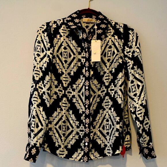 Tory Burch  100% silk blouse size 2, NWT - Picture 1 of 5